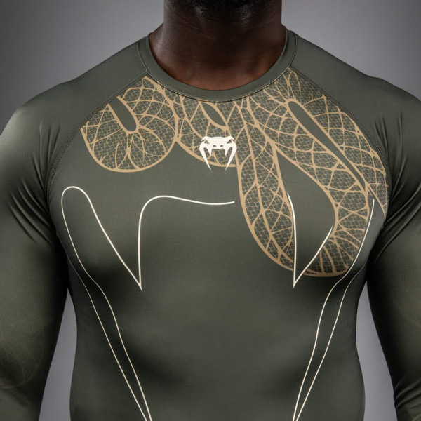 Рашгард Venum Serpenti Long Sleeve Rashguard Khaki Bronze Ivory