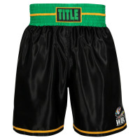 Боксерські шорти WBC by TITLE Boxing Professional Boxing Trunks Black Green
