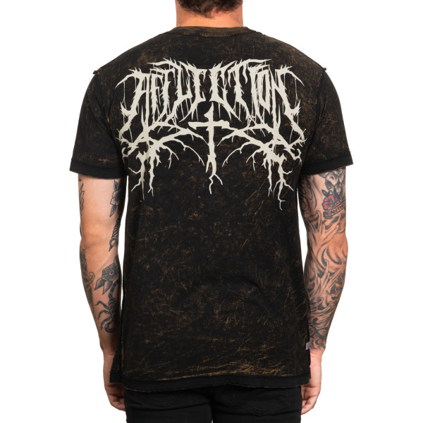 Футболка Affliction Territory DK Tobacco Black Lava Tint
