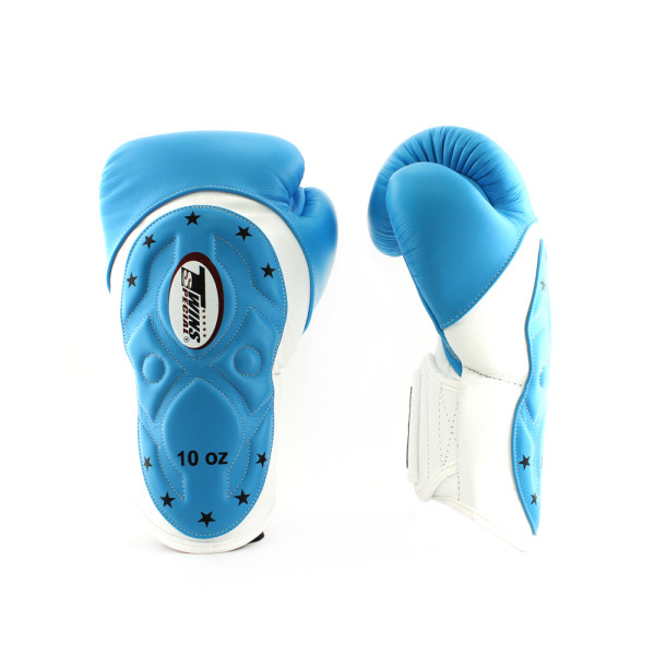 Боксерські рукавиці Twins Velcro Extra Design BGVL6-MK White Lightblue
