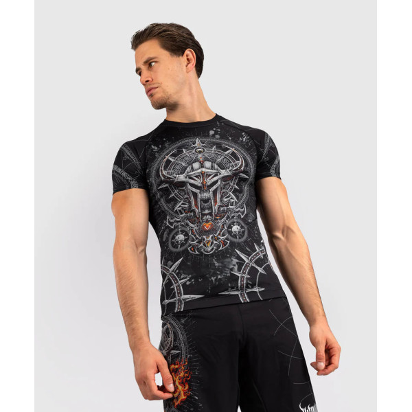 Рашгард Venum Gladiator 5.0 Men's Short Sleeve Rashguard Black Silver