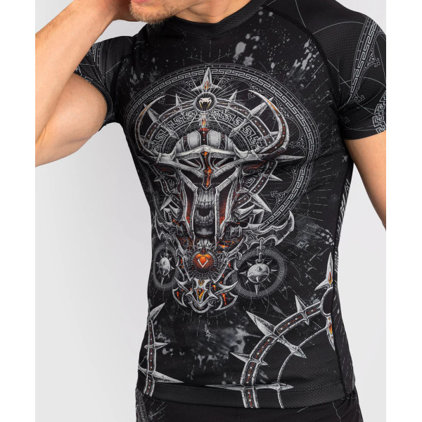 Рашгард Venum Gladiator 5.0 Men's Short Sleeve Rashguard Black Silver