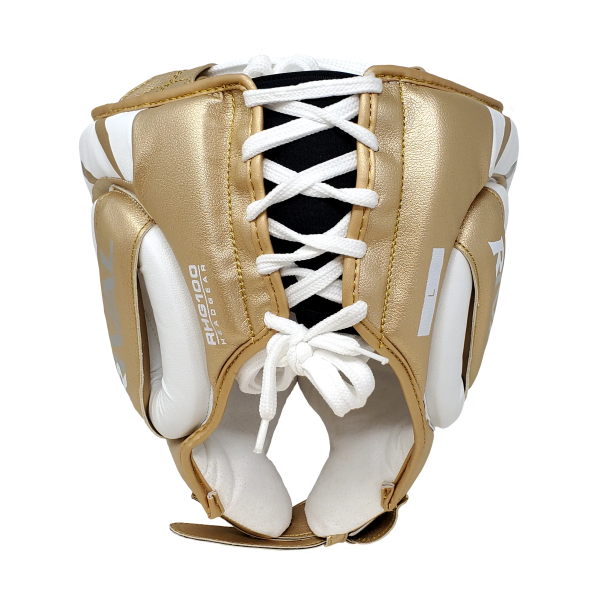 Боксерський шолом Rival RHG100 Professional Headgear White Gold