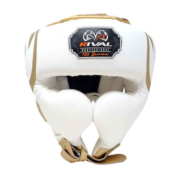 Боксерський шолом Rival RHG100 Professional Headgear White Gold