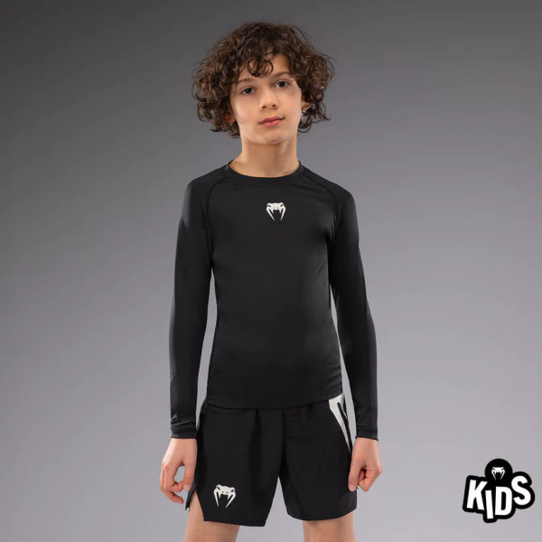 Дитячий рашгард Venum Contender Kids Rashguards Long Sleeves - Black