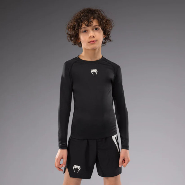 Дитячий рашгард Venum Contender Kids Rashguards Long Sleeves - Black