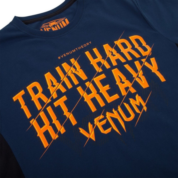 Футболка Venum Train Hard Hit Heavy T-Shirt Blue