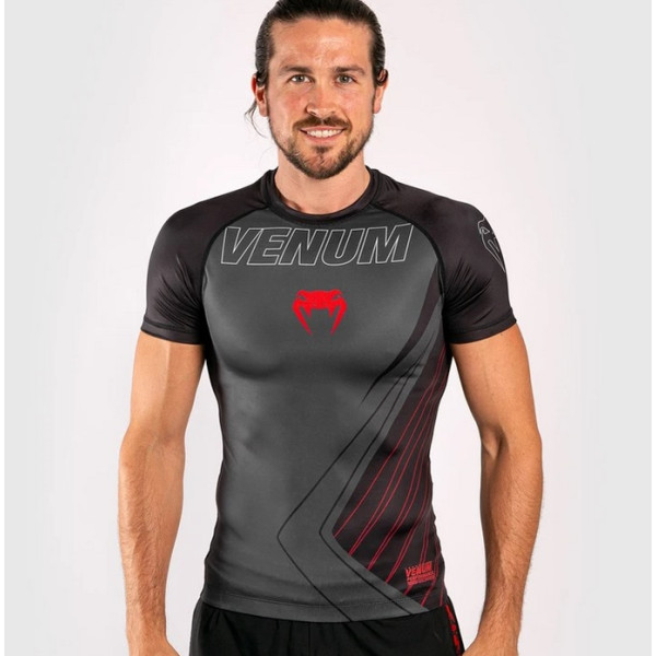 Рашгард з коротким рукавом Venum Contender 5.0 Rashguard Black Red