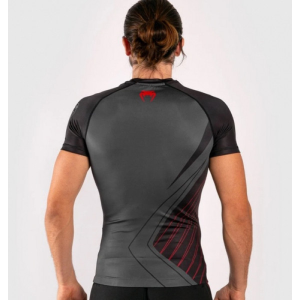 Рашгард з коротким рукавом Venum Contender 5.0 Rashguard Black Red