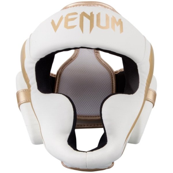 Шлем Venum Elite Headgear White Gold