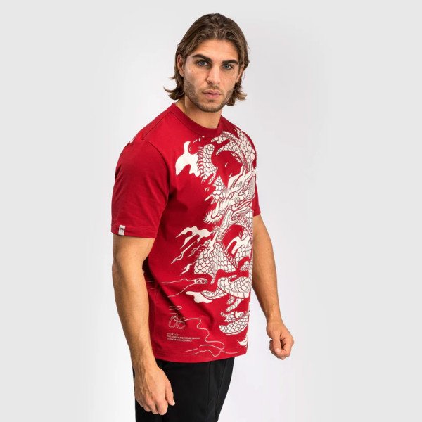 Футболка Venum Dragon’s Flight Men’s T-Shirt Cherry Red Cream White