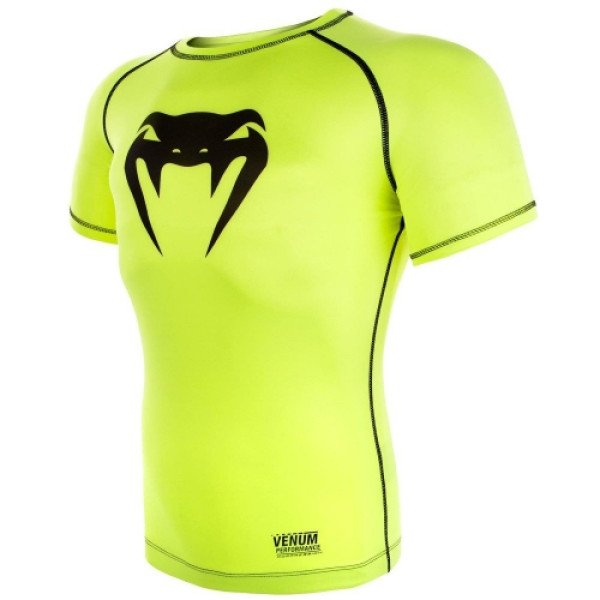 Компресійна футболка Venum Contender 3.0 Compression T-shirt Short Sleeves Yellow/Black