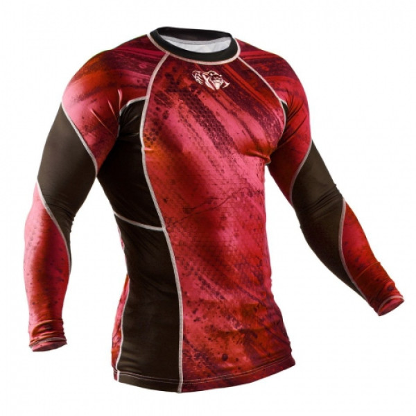 Рашгард Peresvit Immortal Silver Force Rashguard Long Sleeve Red Burn