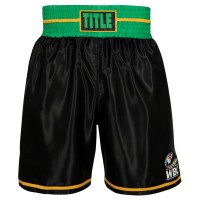 Боксерські шорти WBC by TITLE Boxing Professional Boxing Trunks Black Green
