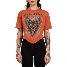 Жіноча футболка Affliction Awakening Light Rust Lava Wash