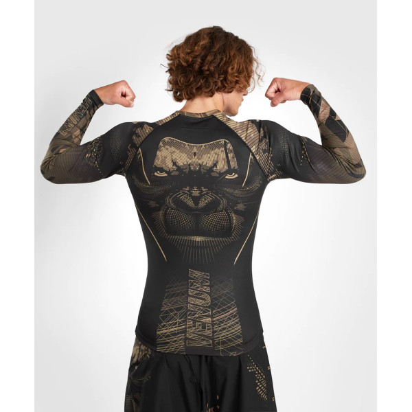 Рашгард Venum Gorilla Jungle Rashguards Long Sleeve - Sand Black