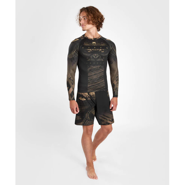Рашгард Venum Gorilla Jungle Rashguards Long Sleeve - Sand Black