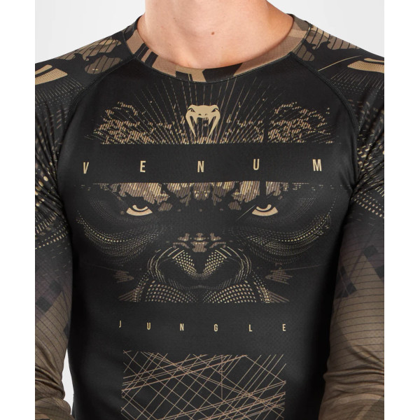 Рашгард Venum Gorilla Jungle Rashguards Long Sleeve - Sand Black