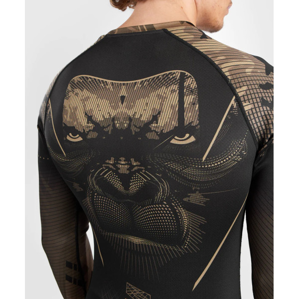 Рашгард Venum Gorilla Jungle Rashguards Long Sleeve - Sand Black
