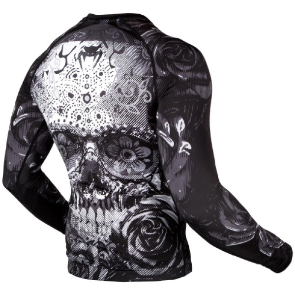 Рашгард Venum Santa Muerte 3.0 Rashguards Long Black White