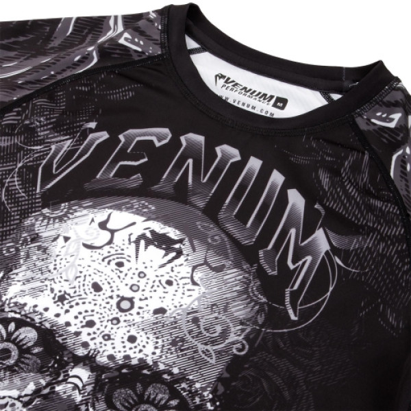 Рашгард Venum Santa Muerte 3.0 Rashguards Long Black White