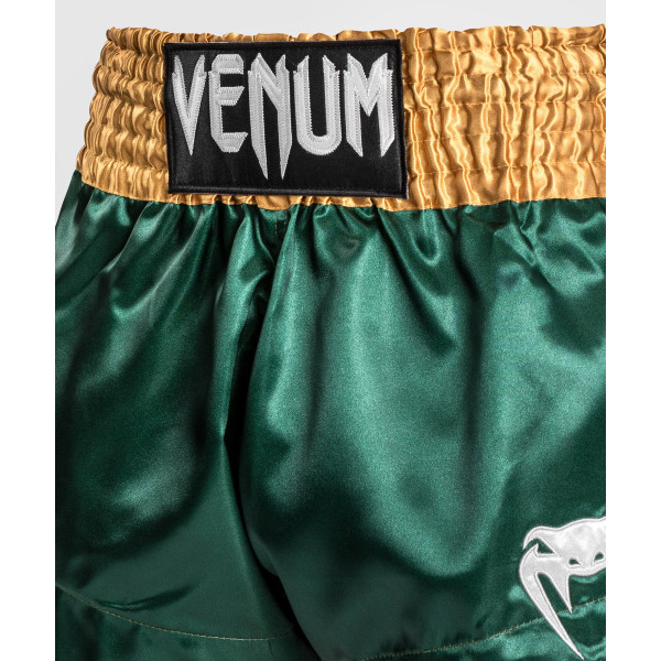 Шорти для тайського боксу Venum Muay Thaï Short Classic Green Gold White