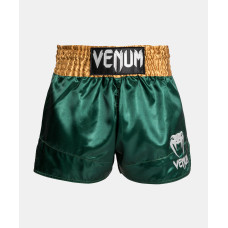 Шорти для тайського боксу Venum Muay Thaï Short Classic Green Gold White