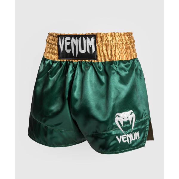 Шорти для тайського боксу Venum Muay Thaï Short Classic Green Gold White