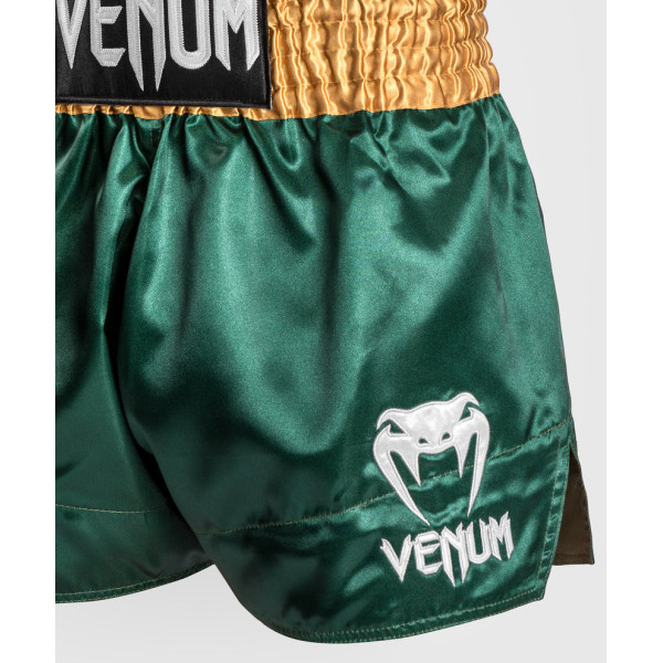 Шорти для тайського боксу Venum Muay Thaï Short Classic Green Gold White