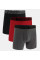 Труси чоловічі Under Armour Performance Cotton 6" 3 Pack Castlerock Full Heather Red Steel