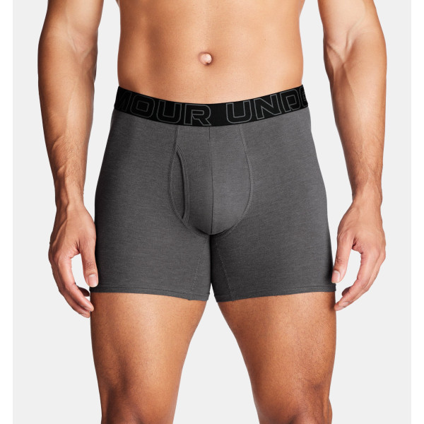 Труси чоловічі Under Armour Performance Cotton 6" 3 Pack Castlerock Full Heather Red Steel