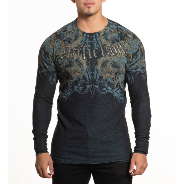 Двосторонній лонгслів Afflcition Over Exposure Black Trellis