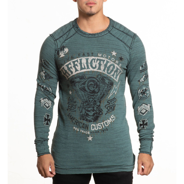 Двосторонній лонгслів Afflcition Over Exposure Black Trellis