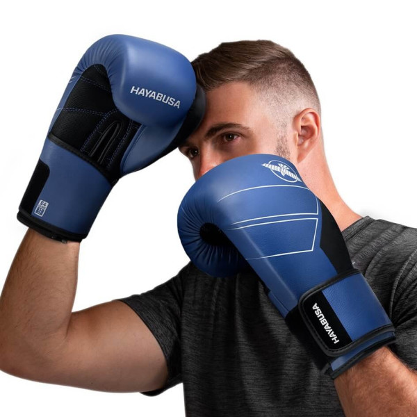 Боксерські рукавиці Hayabusa S4 Leather Boxing Gloves Blue