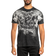 Футболка Affliction River Styx Black Lava Wash