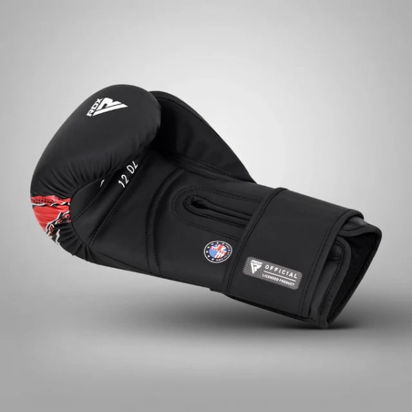 Боксерські рукавиці RDX F-17 Aura Plus Boxing Gloves Black Red