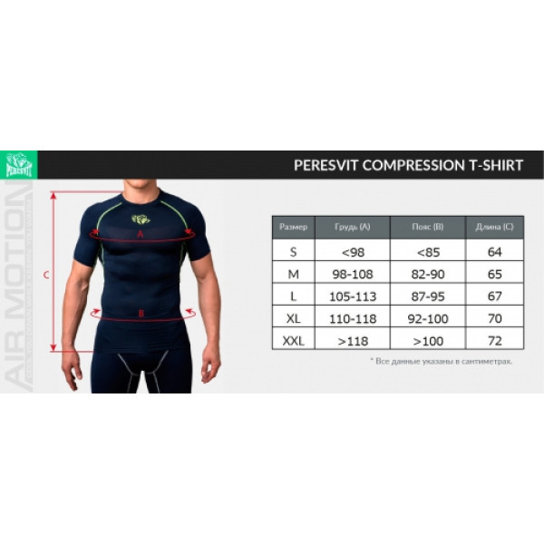 Компресійна футболка Peresvit Air Motion Black Grey Short Sleeve
