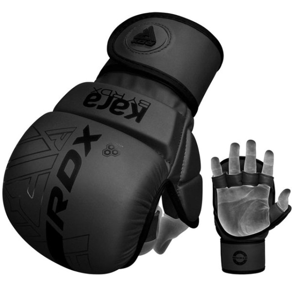 Рукавиці для MMA RDX F6 Kara Shooter Sparring Gloves Matte Black