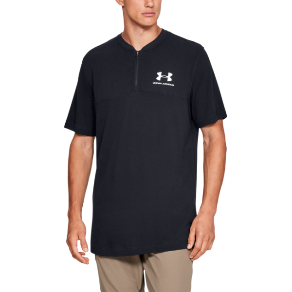 Футболка-поло Under Armour Sportstyle Track 1/2 Zip Black