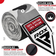 Бинти RDX Boxing Hand Wraps 2.5 Metter Camo Grey