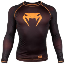 Компресійна футболка Venum Contender 3.0 Compression T-shirt Long Sleeves Black/Orange