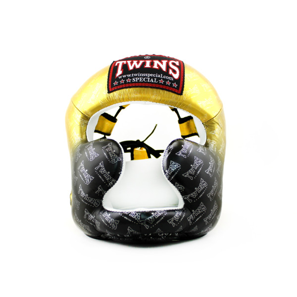 Боксерський шолом Twins FHGL3-TW1 Black-Gold
