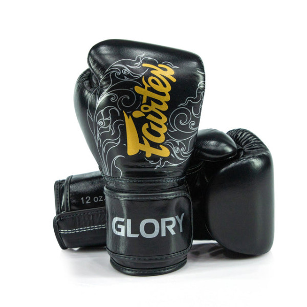 Боксерські рукавиці Fairtex X Glory Kickboxing Competition and Training Gloves BGVG3 Black Silver