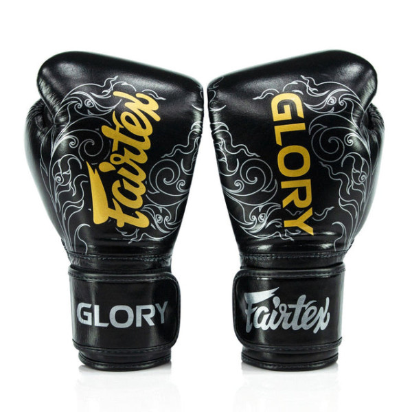Боксерські рукавиці Fairtex X Glory Kickboxing Competition and Training Gloves BGVG3 Black Silver