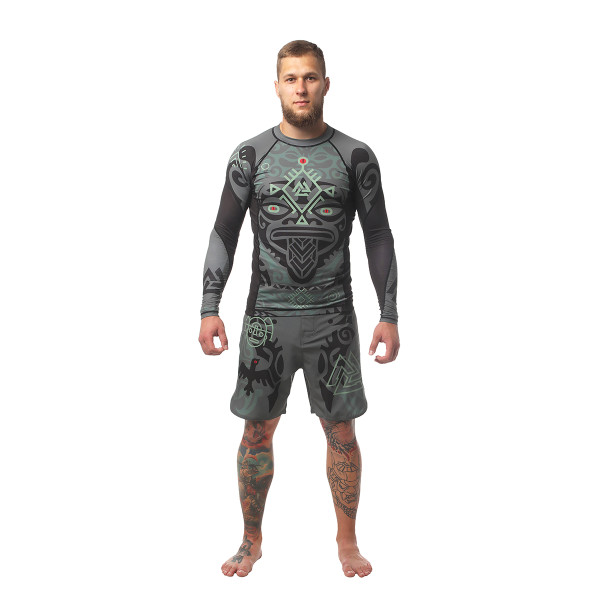 Рашгард з довгим рукавом Peresvit Maori Black Military Green