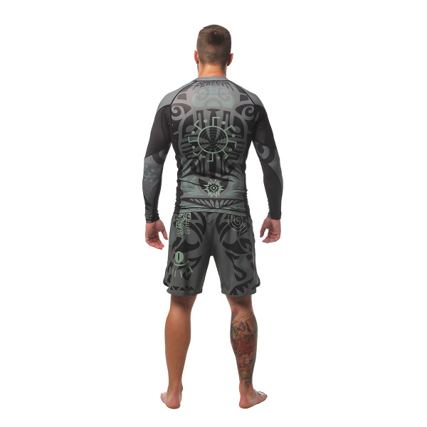 Рашгард з довгим рукавом Peresvit Maori Black Military Green
