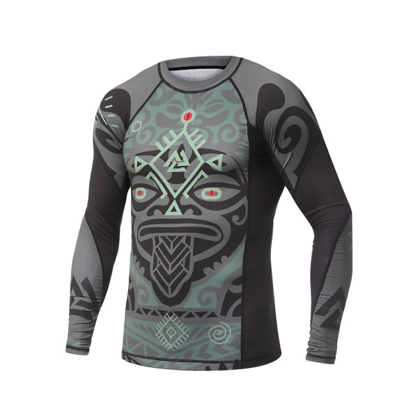 Рашгард з довгим рукавом Peresvit Maori Black Military Green