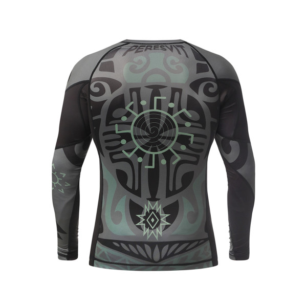 Рашгард з довгим рукавом Peresvit Maori Black Military Green