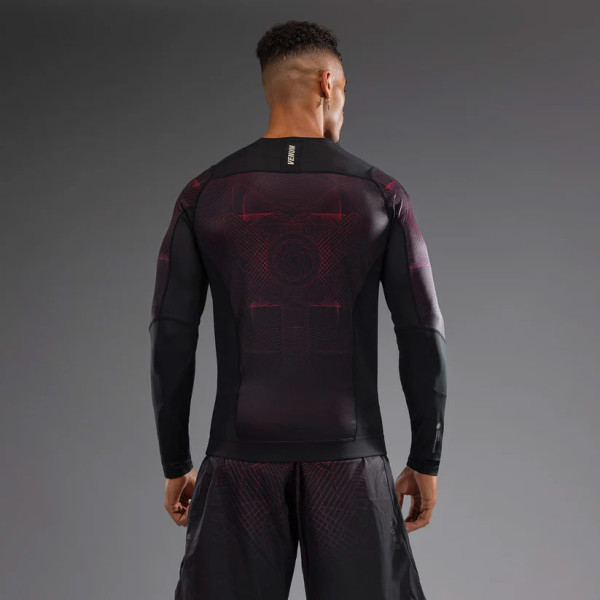 Рашгард Venum G-Fit Air Men's Long Sleeve Rashguard Deep Black Fire Red