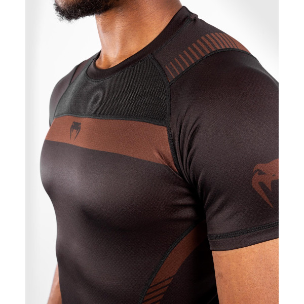 Рашгард з коротким рукавом Venum Nogi 3.0 Short Sleeves Rashguard Black Brown
